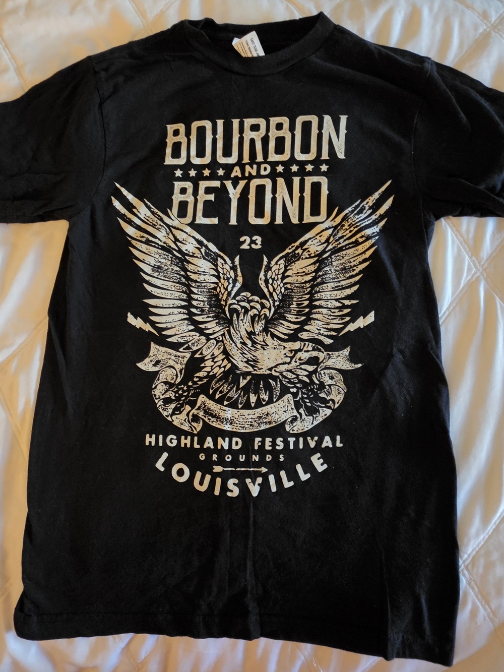 Bourbon & Beyond 2023 Festival Lineup T-Shirt Men's Small Eagle Graphic Black